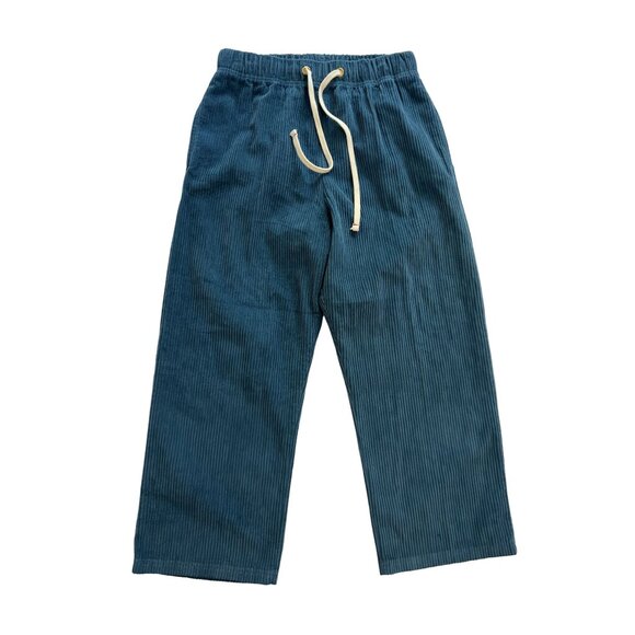 Les Tien Corduroy Drawstring Pants in Blue - Picture 1 of 5